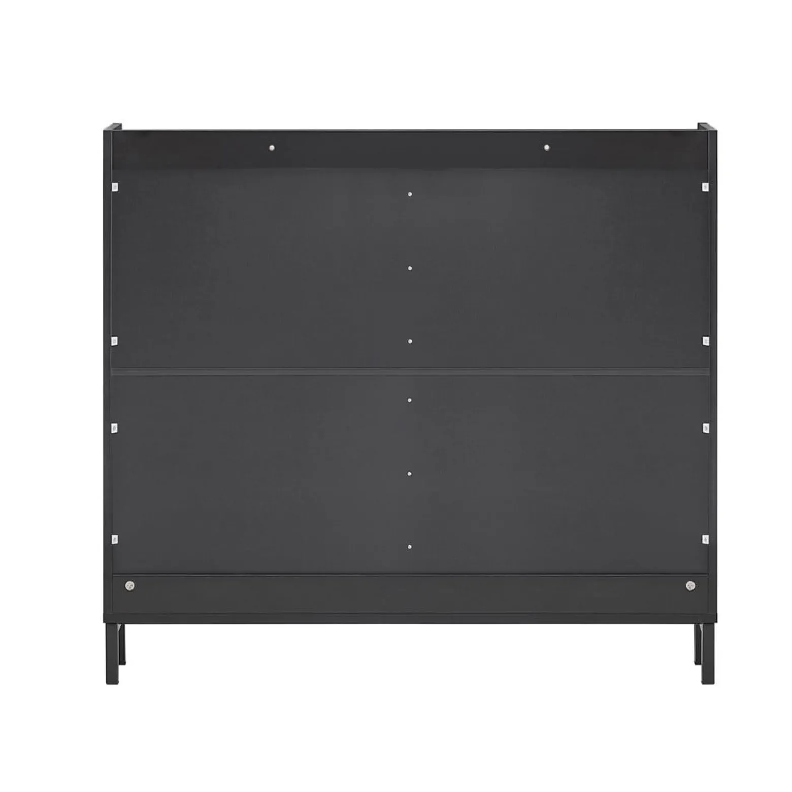SoBuy Szafka na buty z 4 drzwiami Czarny 100x19x90.5cm FSR177-L-SCH