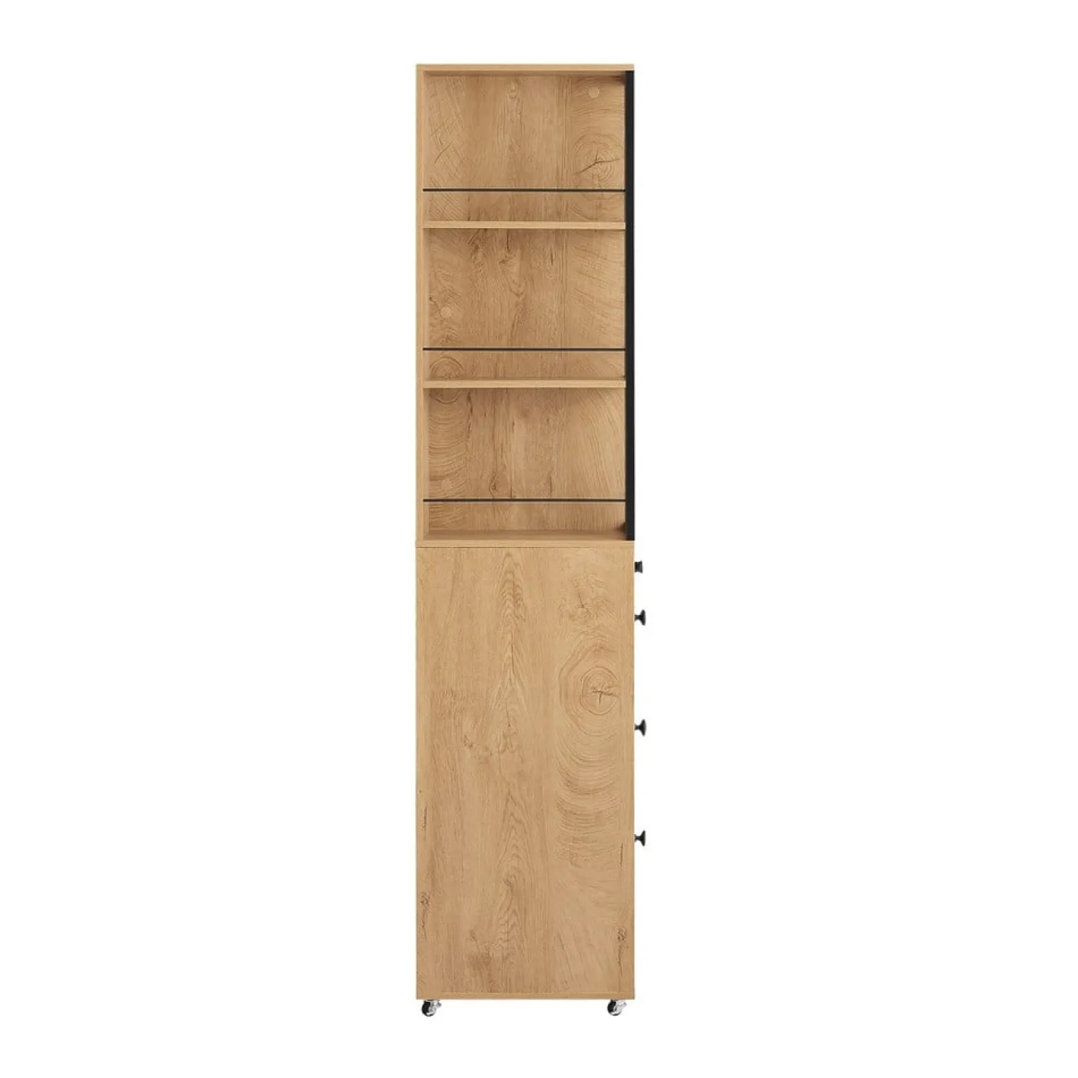 SoBuy Szafka na buty z 4 drzwiczkami Biały 100x19x90cm Nordycki FSR206-GW