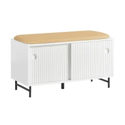 SoBuy Szafka na buty z dwoma drzwiami Biały 85x37x49cm FSR116-W