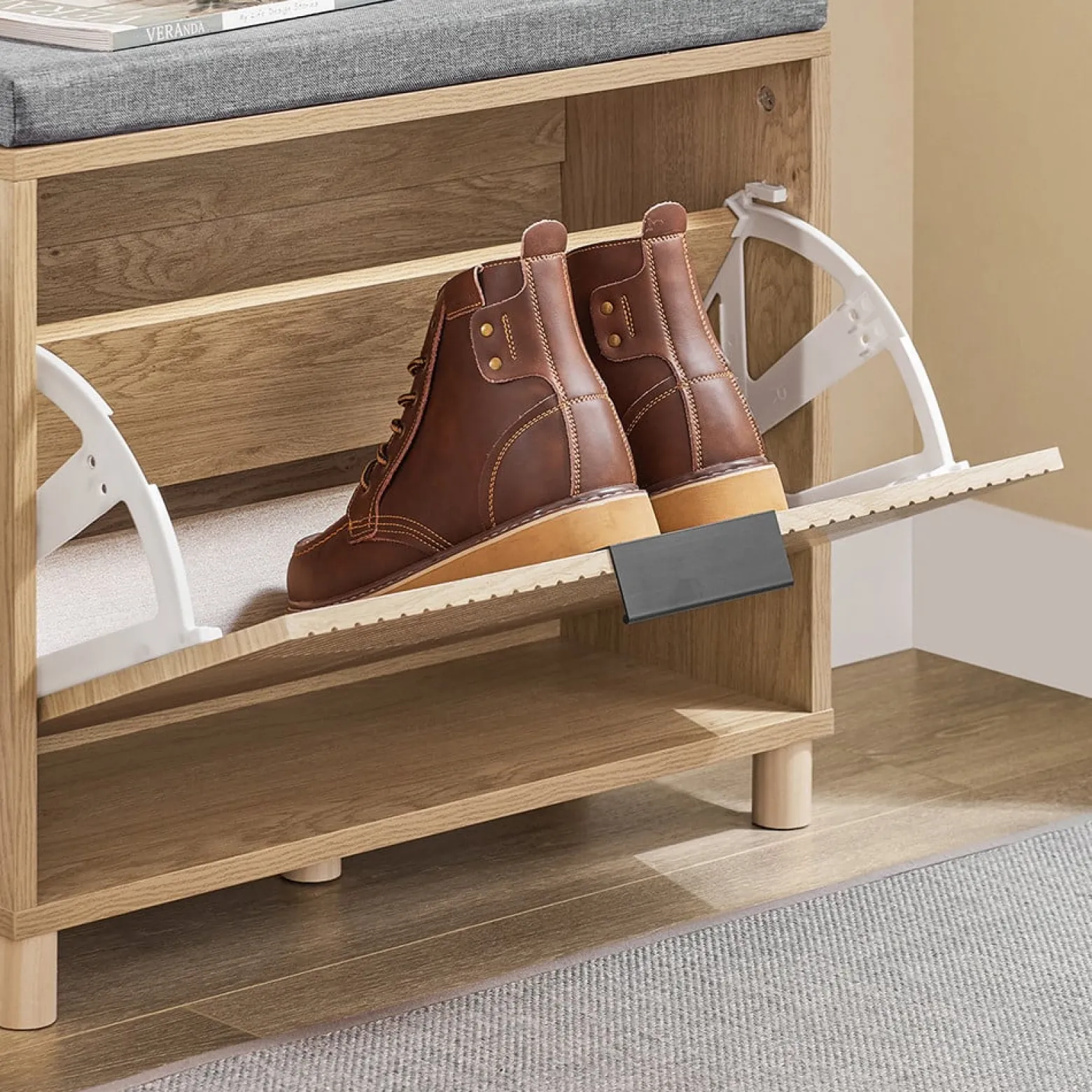 SoBuy Szafka na buty z jednymi drzwiami 60x24x50cm FSR199-N