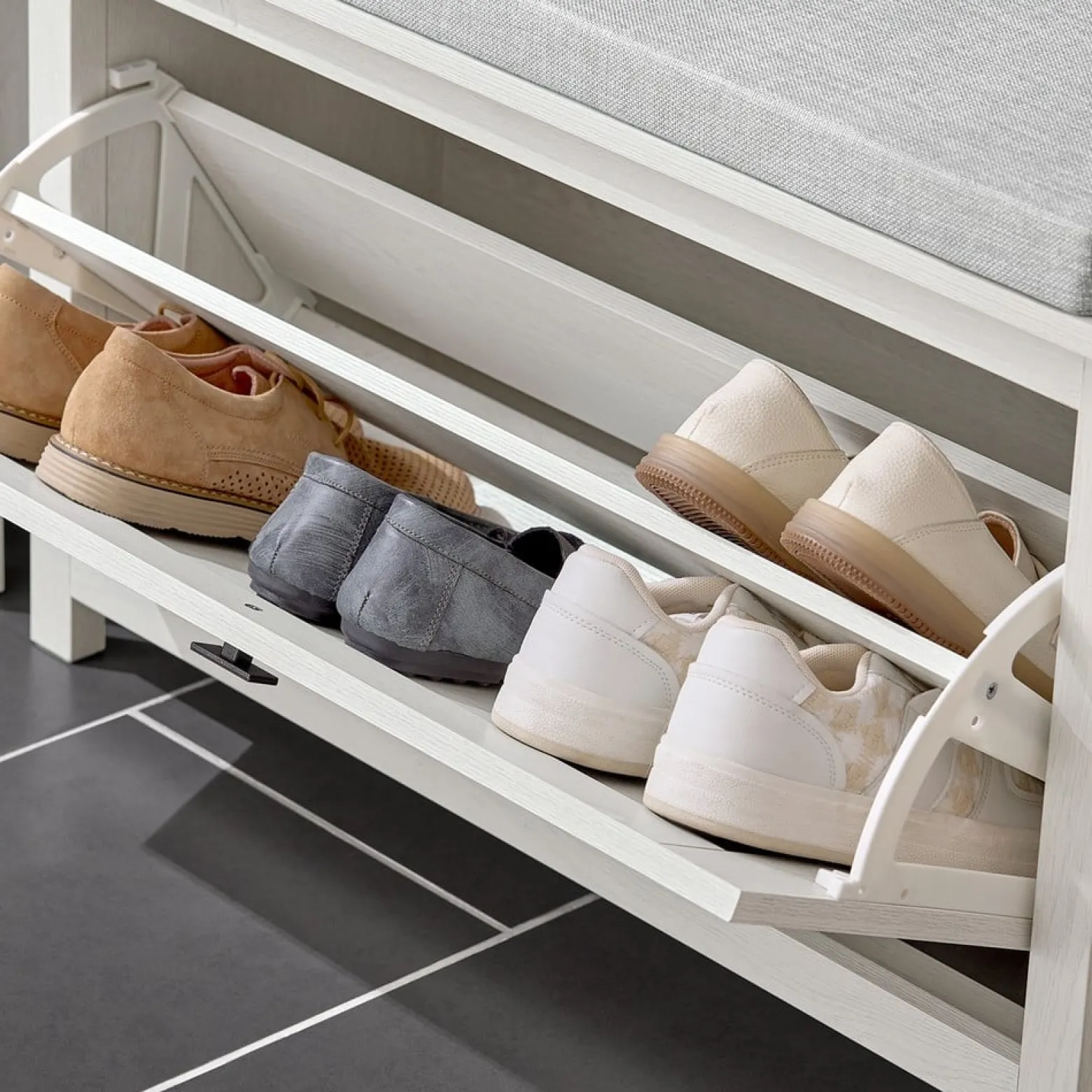 SoBuy Szafka na buty z jednymi drzwiami Biały 80x30x50cm FSR161-W