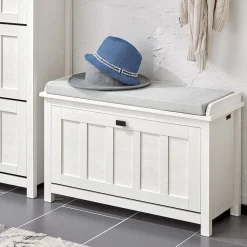 SoBuy Szafka na buty z jednymi drzwiami Biały 80x30x50cm FSR161-W