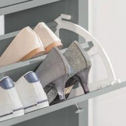 SoBuy Szafka na buty z 1 szufladą Jasnoszary 80x25x108cm FSR89-HG