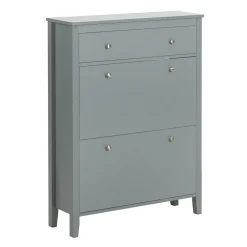 SoBuy Szafka na buty z 1 szufladą Jasnoszary 80x25x108cm FSR89-HG