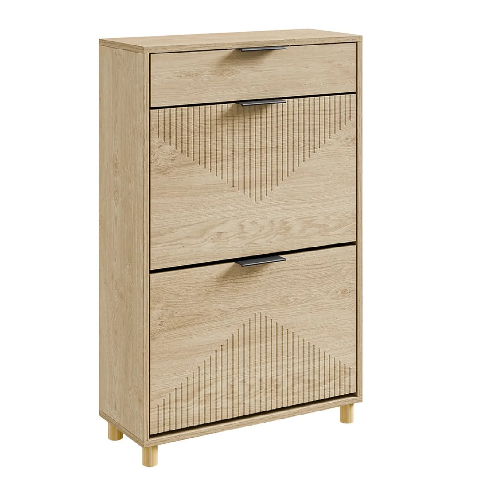 SoBuy Szafka na buty z szufladą Jasny dąb 60×24×95 FSR212-N