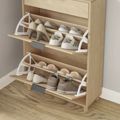 SoBuy Szafka na buty z szufladą Jasny dąb 60×24×95 FSR212-N