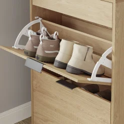SoBuy Szafka na buty z szufladą Jasny dąb 60×24×95 FSR212-N