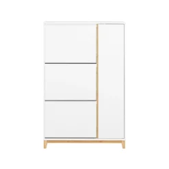SoBuy Szafka na buty z trzema drzwiczkami 80x34x122.1cm FSR189-NW