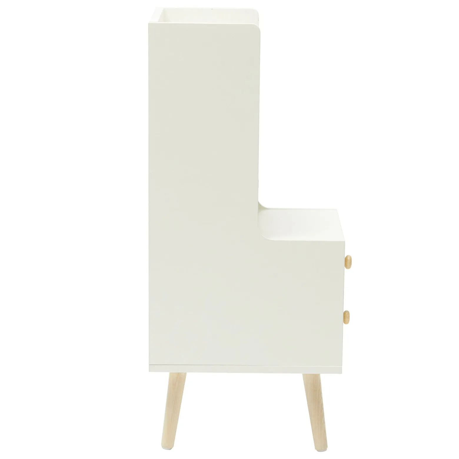SoBuy Szafka nocna z 2 szufladami Biały 43x36x81cm Nowoczesny FBT100-W