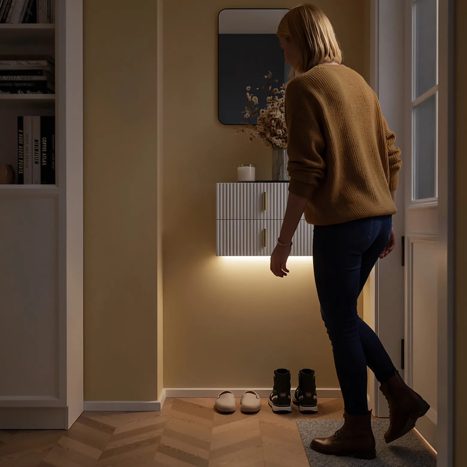 SoBuy Szafka nocna z 2 szufladami Biały 40x30x30 cm FBT177-E-W