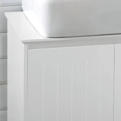 SoBuy Szafka pod umywalkę Biały 60x30x60cm Nowoczesny BZR108-W