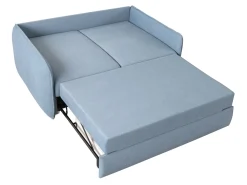 Sofa dwuosobowa Severo rozkładana z pojemnikiem niebieska