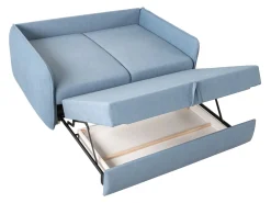 Sofa dwuosobowa Severo rozkładana z pojemnikiem niebieska