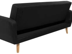 Sofa kanapa trzyosobowa rozkładana czarna