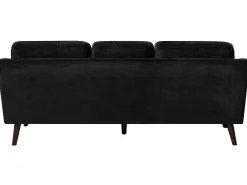 Sofa kanapa trzyosobowa welur czarna