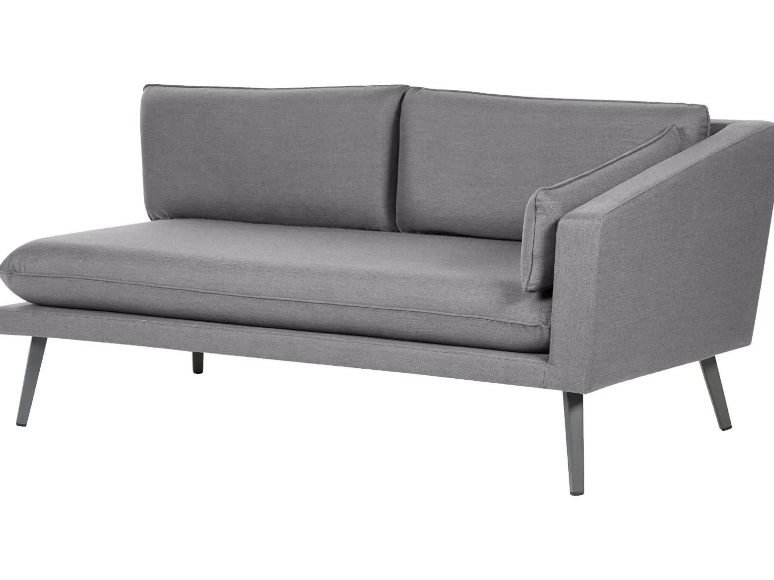 Sofa ogrodowa tapicerowana dla 3 osób szara