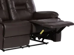 Sofa rozkładana z funkcją relaks brązowa
