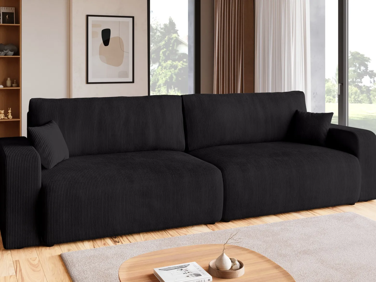 Sofa rozkładana z funkcją spania PUMI z pojemnikiem