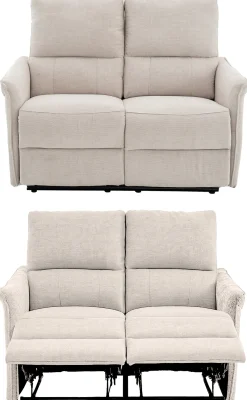 Sofa wypoczynkowa fotel rozkładany dwuosobowy leżanka FW106-2 Timo duo beż