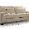 Sofa z loftowymi nogami LARA APHRODITE22 jasny szary