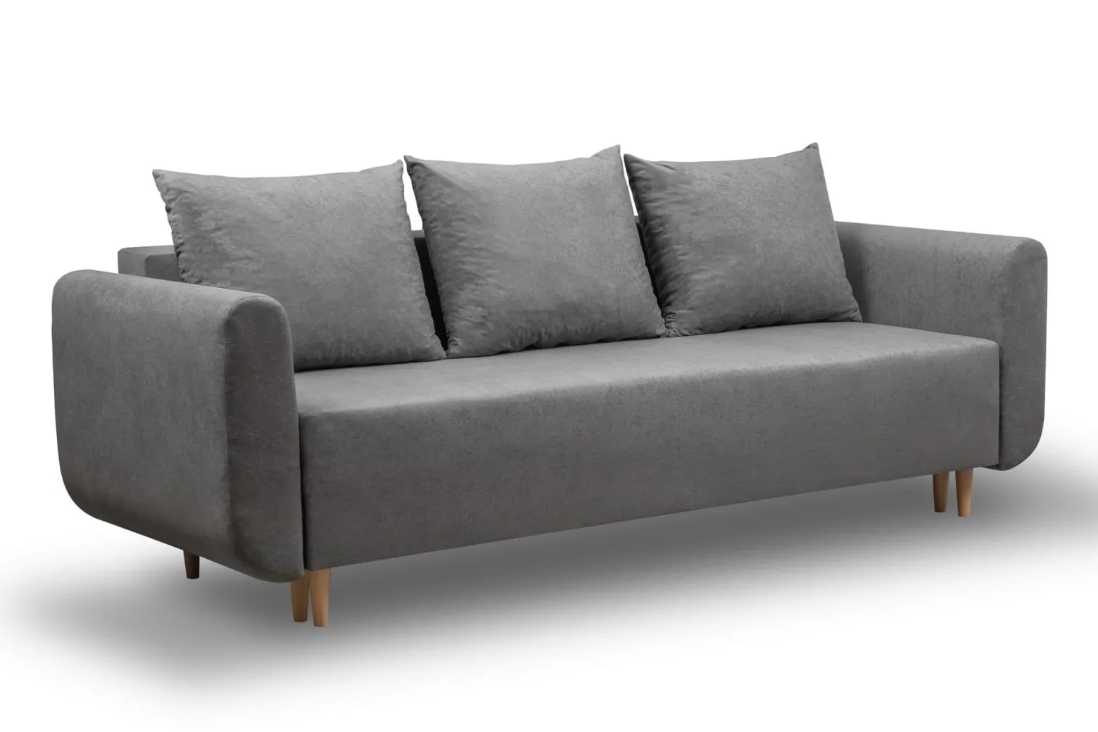 Sofa ze sprężynami bonell rozkładana Lugo PLUS Szara
