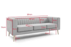 Sofa Angelika 3 Velutto 03