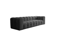 Sofa Baloo, 4-osobowa, do salonu, tkanina Moly, antracyt