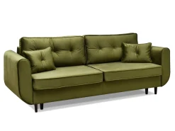 Sofa Blink Zielony-Jasny Welur, Podstawa Czarny