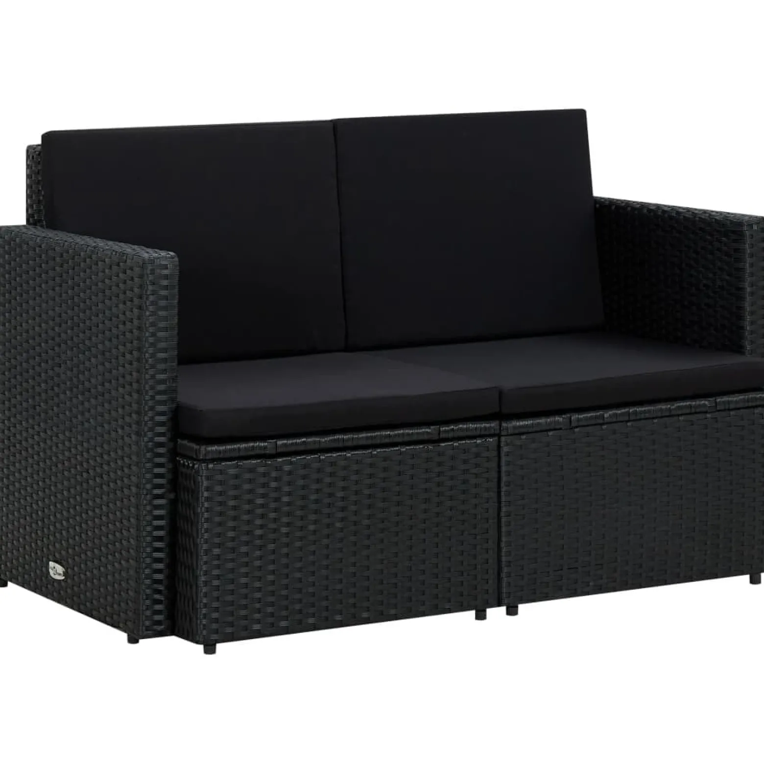 Sofa Czarny Technorattan vidaXL