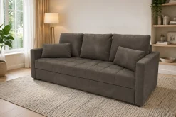 Sofa DOMINO rozkładana z funkcją spania Brązowy