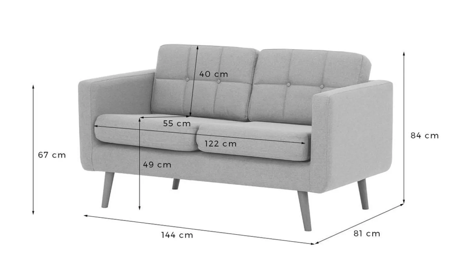 Sofa dwuosobowa Brest-Malmo 28
