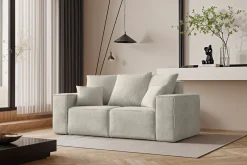 Sofa dwuosobowa ELLA, tkanina Noel, Jasnoszary