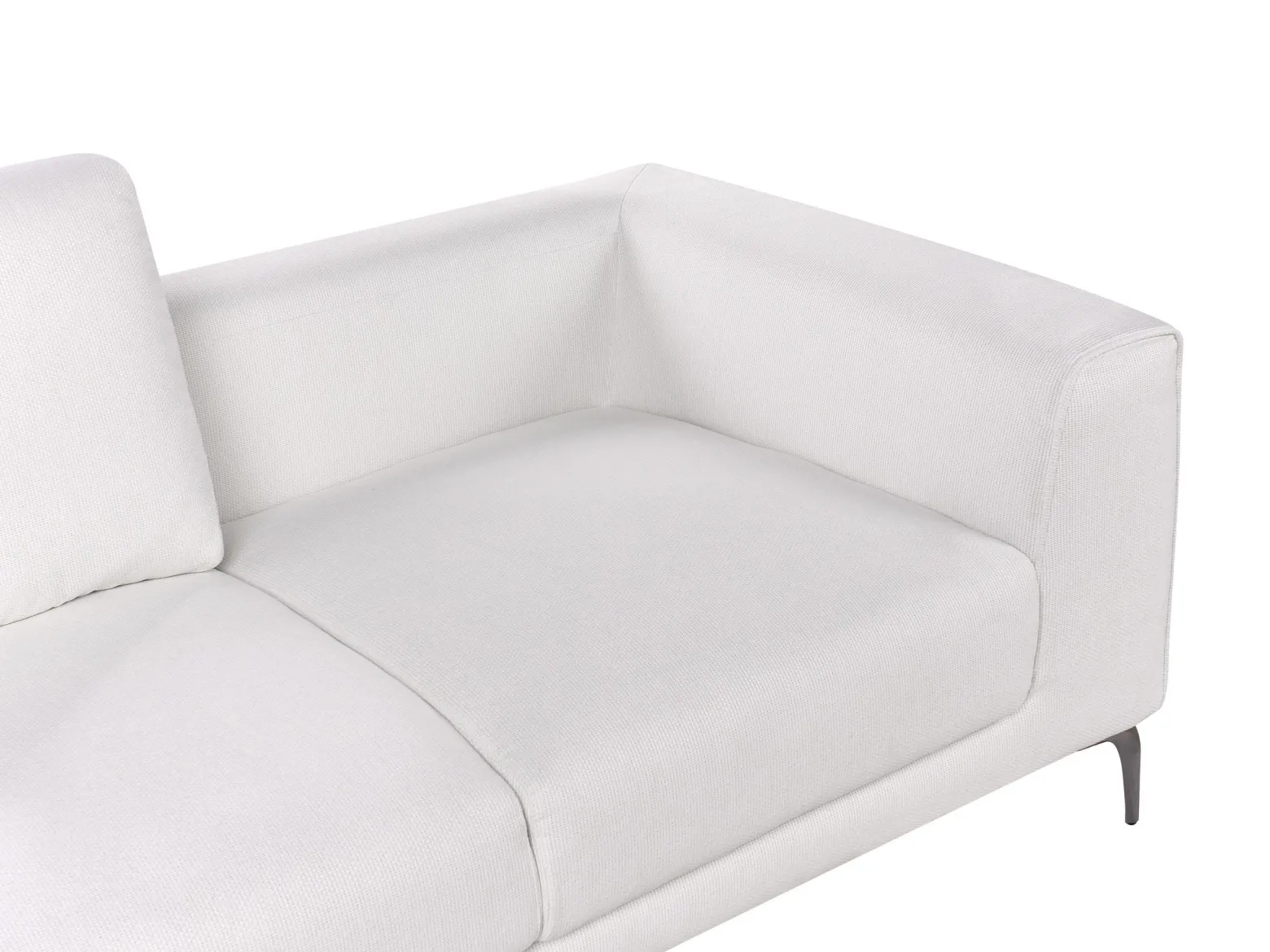 Sofa dwuosobowa poduszki biała
