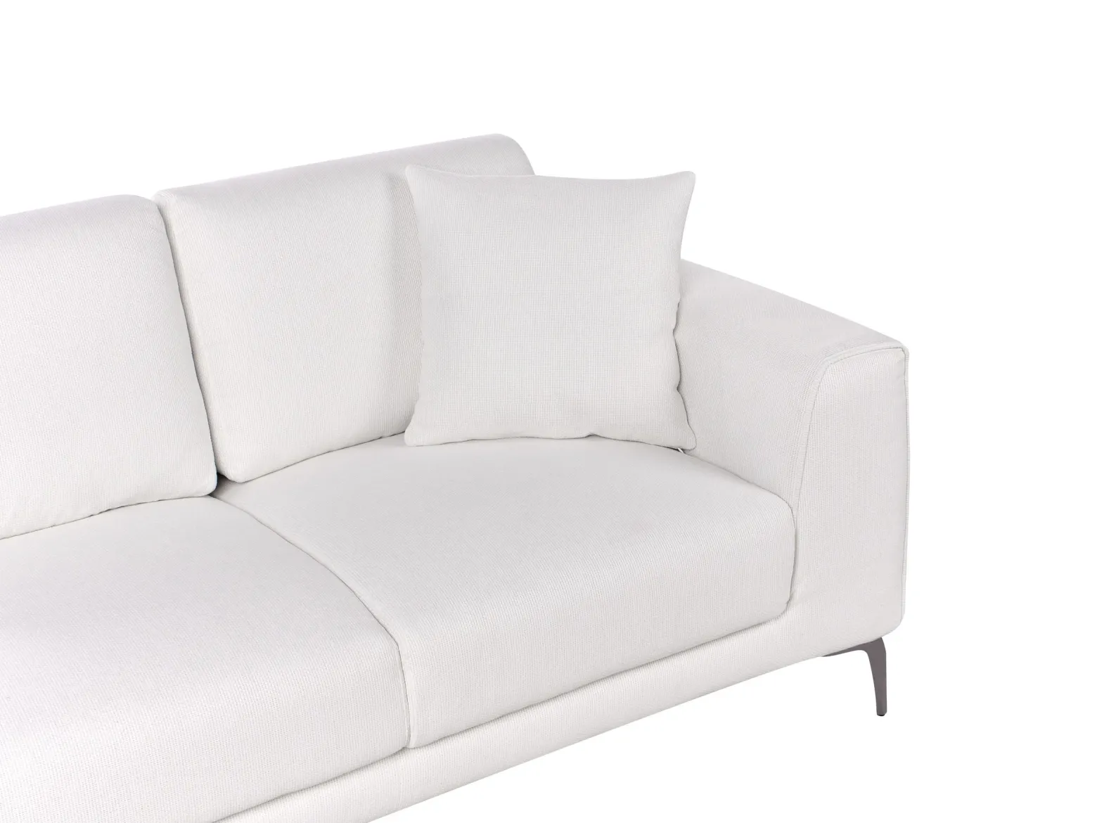 Sofa dwuosobowa poduszki biała
