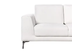 Sofa dwuosobowa poduszki biała