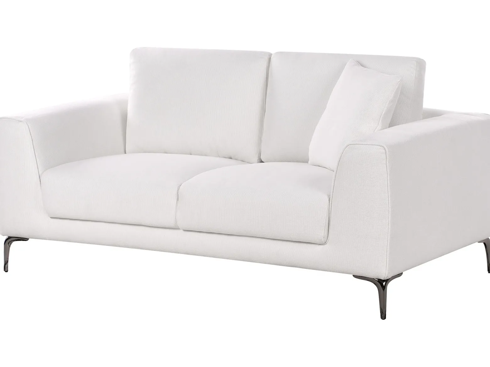 Sofa dwuosobowa poduszki biała
