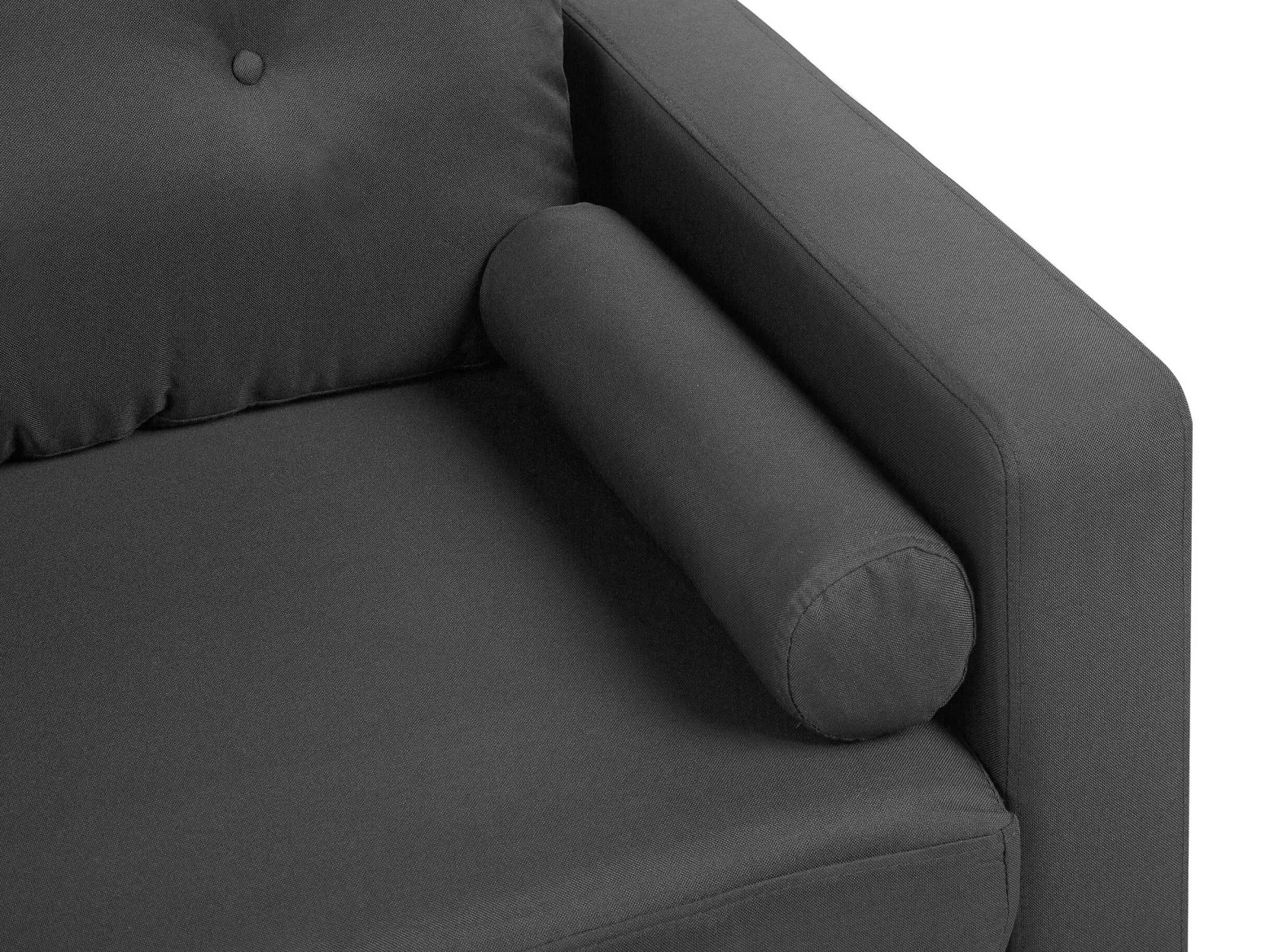 Sofa dwuosobowa szara z poduszkami