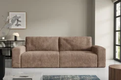 Sofa FANO z bokami funkcja spania sztruks Kolor: TILIA 17