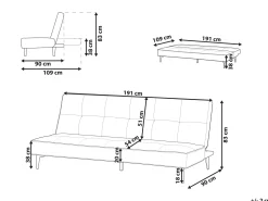Sofa kanapa rozkładana jasnozielona