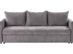 Sofa kanapa rozkładana 3-osobowa brązowa