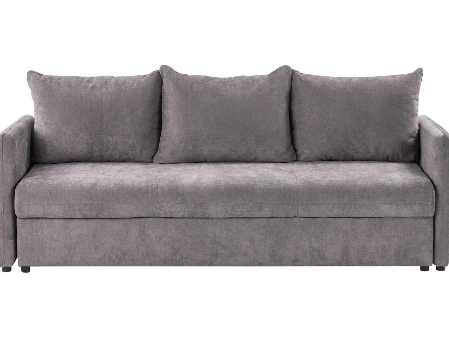 Sofa kanapa rozkładana 3-osobowa brązowa