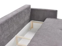 Sofa kanapa rozkładana 3-osobowa brązowa