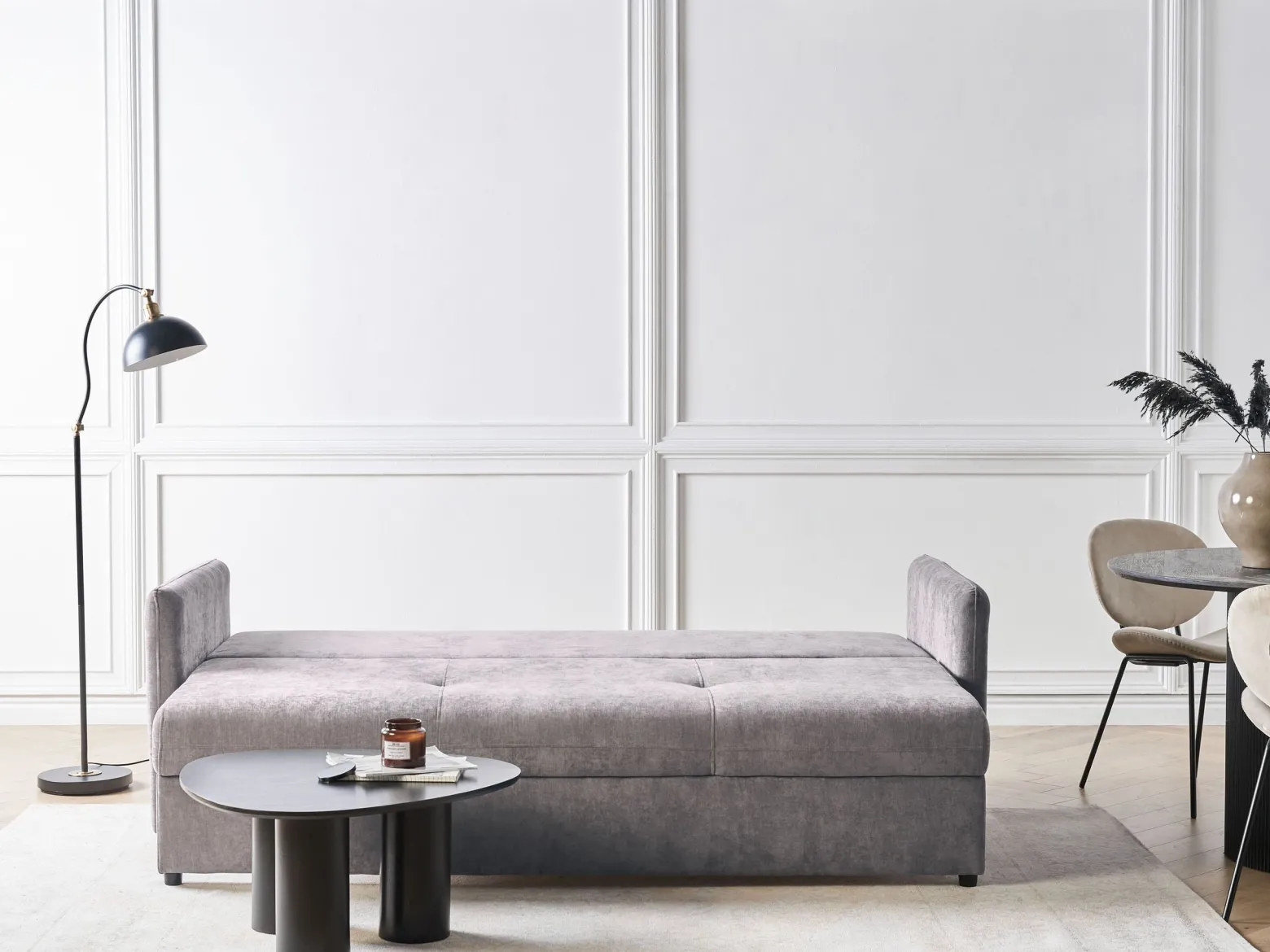 Sofa kanapa rozkładana 3-osobowa brązowa