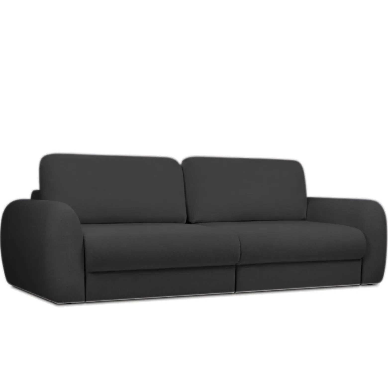 Sofa Kanapa Rozkładana Trzyosobowa z Funkcją Spania PALLA Czarna Mała