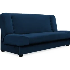 Sofa kanapa rozkładana z funkcją spania wersalka dwuosobowa granatowa piano
