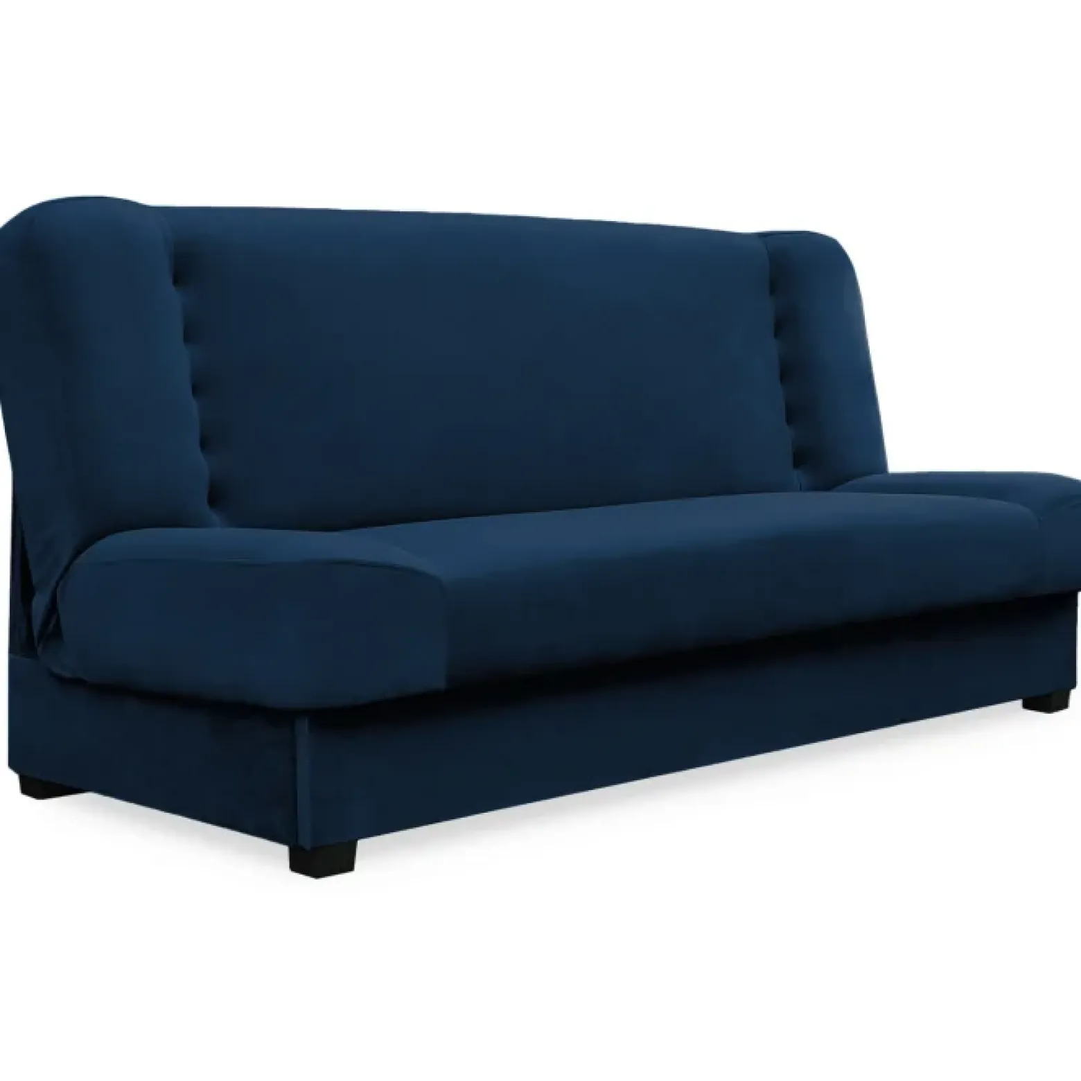 Sofa kanapa rozkładana z funkcją spania wersalka dwuosobowa granatowa piano