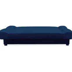 Sofa kanapa rozkładana z funkcją spania wersalka dwuosobowa granatowa piano