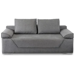 Sofa Kanapa Rozkładana z Funkcją Spania Wersalka Dwuosobowa Szara RENO