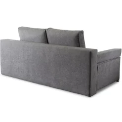 Sofa Kanapa Rozkładana z Funkcją Spania Wersalka Dwuosobowa Szara RENO