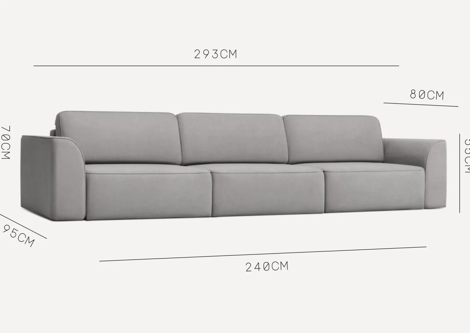 Sofa Kanapa Rozkładana z Funkcją Spania Pięcioosobowa KOMA Granatowa